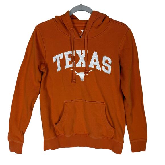Authentic Apparel Texas Longhorns Hoodie Womens Small Orange Drawstring Pullover - Picture 1 of 12